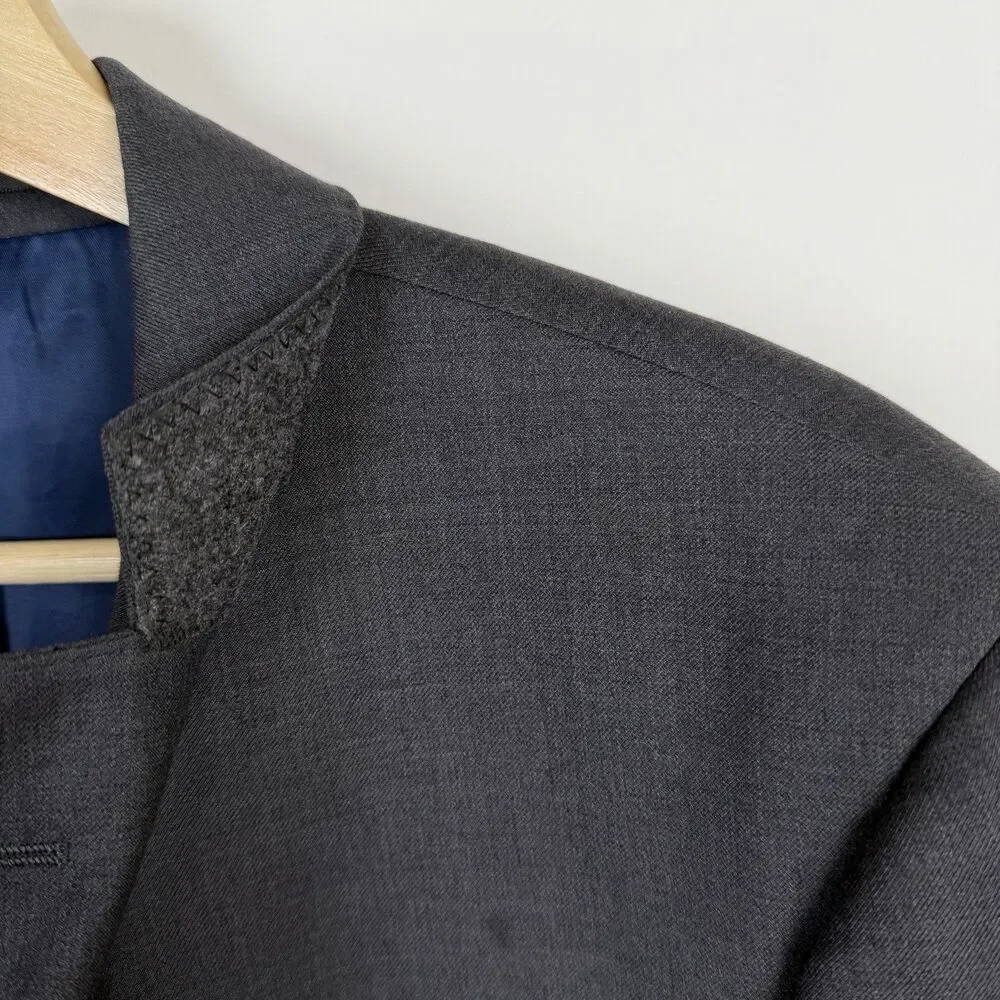 Combatant Gentlemen Grey Blazer Mens 40R Wool Suit Jacket Double Vent Sportcoat